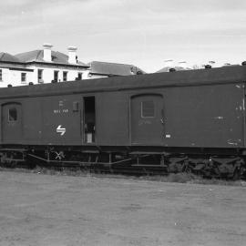 HKB mail van Newcastle yard, Newcastle, NSW, mid 1981