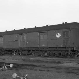 LHO passenger brake van Newcastle yard, Newcastle, NSW, mid 1981