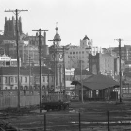 Looking west from the east end of Newcastle yard, Newcastle, NSW, mid 1981