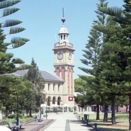 The former site of Newcastle yard looking toward the Customs House
