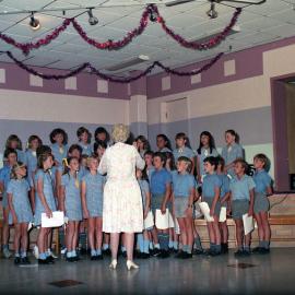 Primary School Choir conducted by Mrs Elwell, Christmas Carols at Kurri Kurri, NSW, December 1986