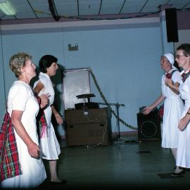 Scottish dancers, Christmas Carols at Kurri Kurri, NSW, December 1986