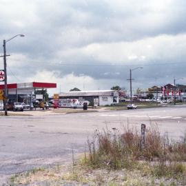 Stormy sky over Fren's Holden car yard, Kurri Kurri, NSW, December 1987