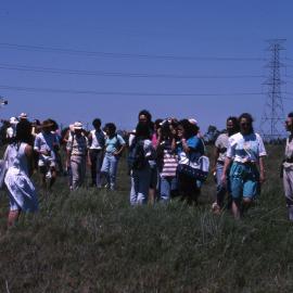 Walking in the grass - Hunter Wetlands Centre, Shortland