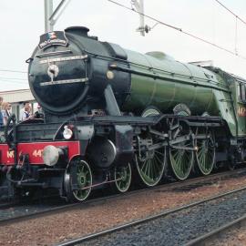 Former London & North Eastern Railway Class A3 Locomotive 4472 'Flying Scotsman' at Broadmeadow Station, Broadmeadow, NSW.