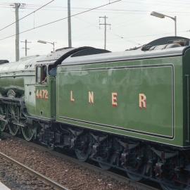 Former London & North Eastern Railway Class A3 Locomotive 4472 'Flying Scotsman' at No.1 Platform, Broadmeadow Station, Broadmeadow, NSW.