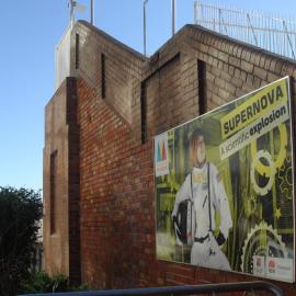 Southern entrance to the stairs at Civic Station, Newcastle, NSW, June 2015