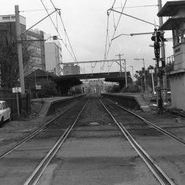 Looking west at Civic just prior to electrification