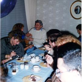 Unknown RN; Dr John Malcolm with [Debbie Malcolm] [3rd Anniversary AIDS Unit]