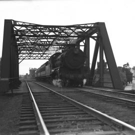 NSWGR C36 Class, no. 3607, leaving Moss Vale with passenger train, en route to Goulburn, [c. 1935]