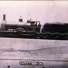 NSWGR D Class (ex-261 Class) no. 275, with unidentified crewmen, [1890s]