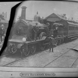 NSWGR D Class (ex-261 Class) no. 275, hauling the State Governor's special train, Kiama, NSW, 1893.