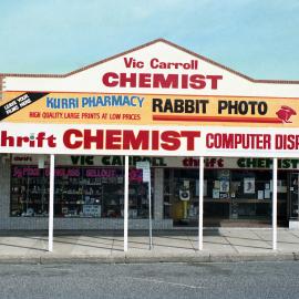 Vic Carroll, Chemist, Lang Street,  Kurri Kurri, NSW, October 1986