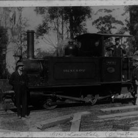 M.C. Davies logging locomotive "Kate", built 1894, photo dated 1903, location unknown. 