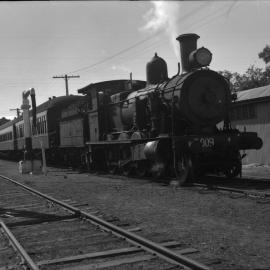 NSWGR C30T Class, no. 3009, with passenger train, unknown date and location, [western NSW].