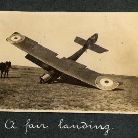 "A fair landing", World War I