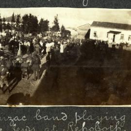 "Anzac band playing to the Jews at Rehoboth", World War I