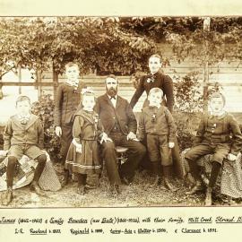 Family photo of James and Emily Bowden, 1903