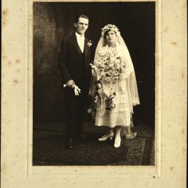 Unidentified young wedding couple, [n.d.]