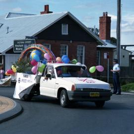 Kurri P.N.D. float, May Day parade, Kurri Kurri, NSW, May 1988