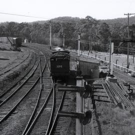 Locomotive 3090 at Awaba Railway Station, NSW, 13 August 1972