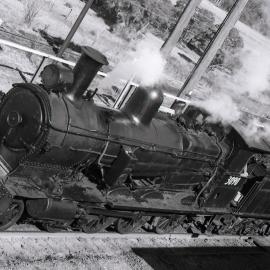 Locomotive 3090 at Awaba Railway Station, NSW, 13 August 1972