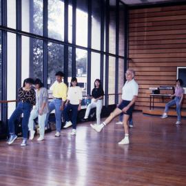 Dancing in hall in group - University of Newcastle, Australia
