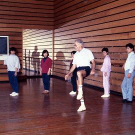 Dancing in hall in group - University of Newcastle, Australia