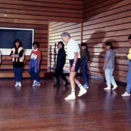 Dancing in hall in group - University of Newcastle, Australia