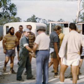 Workers on site for the upgrade to the John Renshaw Drive near Kurri Kurri, NSW, May 1977