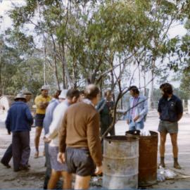 Workers on site for the upgrade to the John Renshaw Drive near Kurri Kurri, NSW, May 1977
