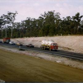 Road work - upgrade to the John Renshaw Drive near Kurri Kurri, NSW, May 1977