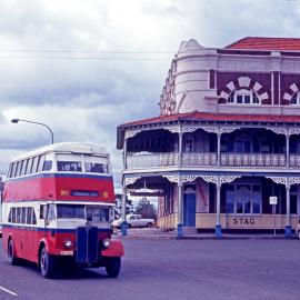 Rover Motors of Cessnock AEC Regent III MO-3365 (8), Lang Street at Hampden Street, Kurri Kurri, NSW, 17 July 1971