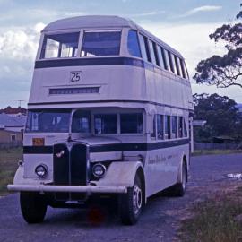 Johnson's Edgeworth AEC Regal III DD 628, local street, Seahampton, NSW, 25 November 1972