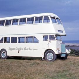 Eggins Taree Leyland OPD2-1 MO-3242 (x DRT&T 2327), Tour, Crowdy Heads, NSW, 23 February 1974