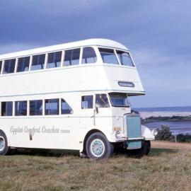 Eggins Taree Leyland OPD2-1 MO-3242 (x DRT&T 2327), Tour, Crowdy Heads, NSW, 23 February 1974