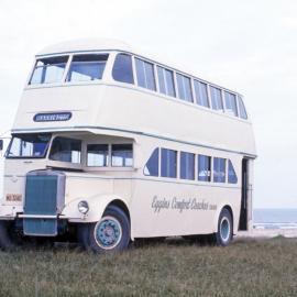 Eggins Taree Leyland OPD2-1 MO-3242 (x DRT&T 2327), Tour, Crowdy Heads, NSW, 23 February 1974