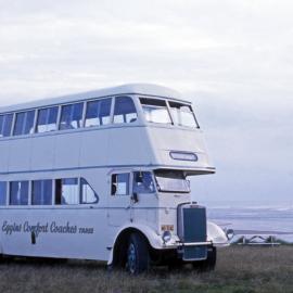 Eggins Taree Leyland OPD2-1 MO-3242 (x DRT&T 2327), Tour, Crowdy Heads, NSW, 23 February 1974