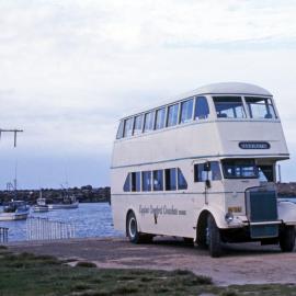 Eggins Taree Leyland OPD2-1 MO-3242 (x DRT&T 2327), Tour, between Crowdy Heads & Harrington, NSW, 23 February 1974