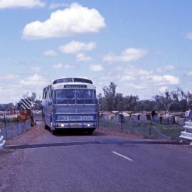 PTC Denning GM MO-4702, bridge & cattle grid between Walgett & Lightning Ridge, NSW, 30 October 1976