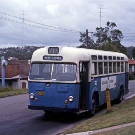PTC Leyland OPSU1 2736, terminus, Graysons Avenue, Kotara, NSW, December 1977