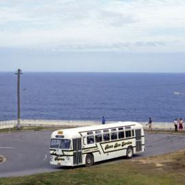 Ross Bus Service Leyland OPSU1 4345 (x 2849), Memorial Drive near Bar Beach, NSW, 4 February 1980