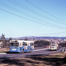 UTA Leyland Leopard MK I 3549, Pacific Highway, Tingira Heights, NSW, July 1980