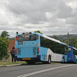 STA Volvo B10BLE 3877, Mercedes O405, 3405, Beach Road, Redhead, NSW, 16 November 2013