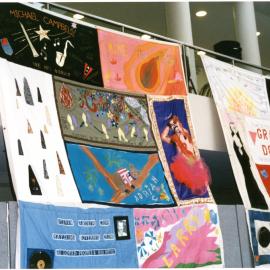 Michelle Smith NUM bottom right Quilt Display 4th National Conference on AIDS; Canberra