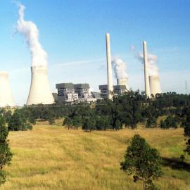 Liddell or Newdell Power Station from New England Highway, NSW, 13 April 1993