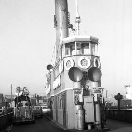 DMR Vehicular ferry Koondooloo on Hunter River at Newcastle, NSW, 31 October 1971