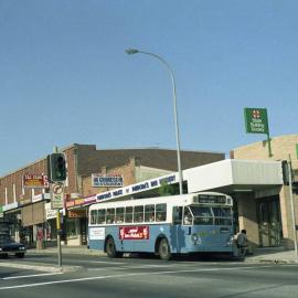 UTA Leyland Leopard 3664, Mercedes 2203, Pacifc Highway, Charlestown, NSW, November 1982