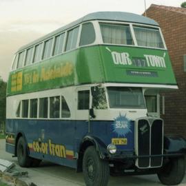 Mike Wansey AEC Regent III JUV-758 x 2092 at Kilaben Bay, NSW, May 1983