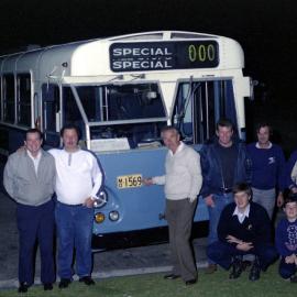 UTA Leyland Leopard MK II coach 1569, CS BP MM JG AR SW Andrew, restaurant car park, Pacific Highway Peats Ridge, NSW, 18 September 1986